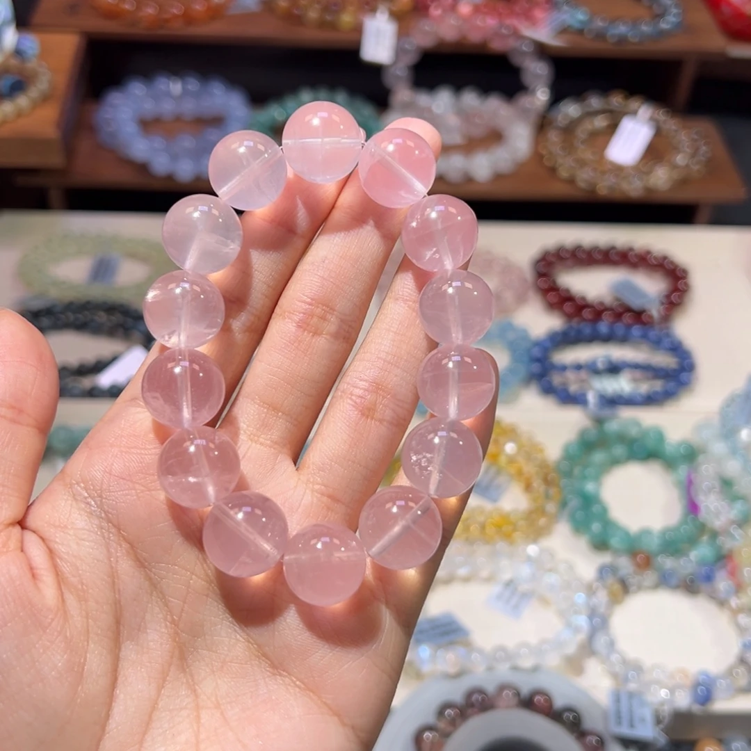 未镶嵌水晶手链14m福利价粉晶