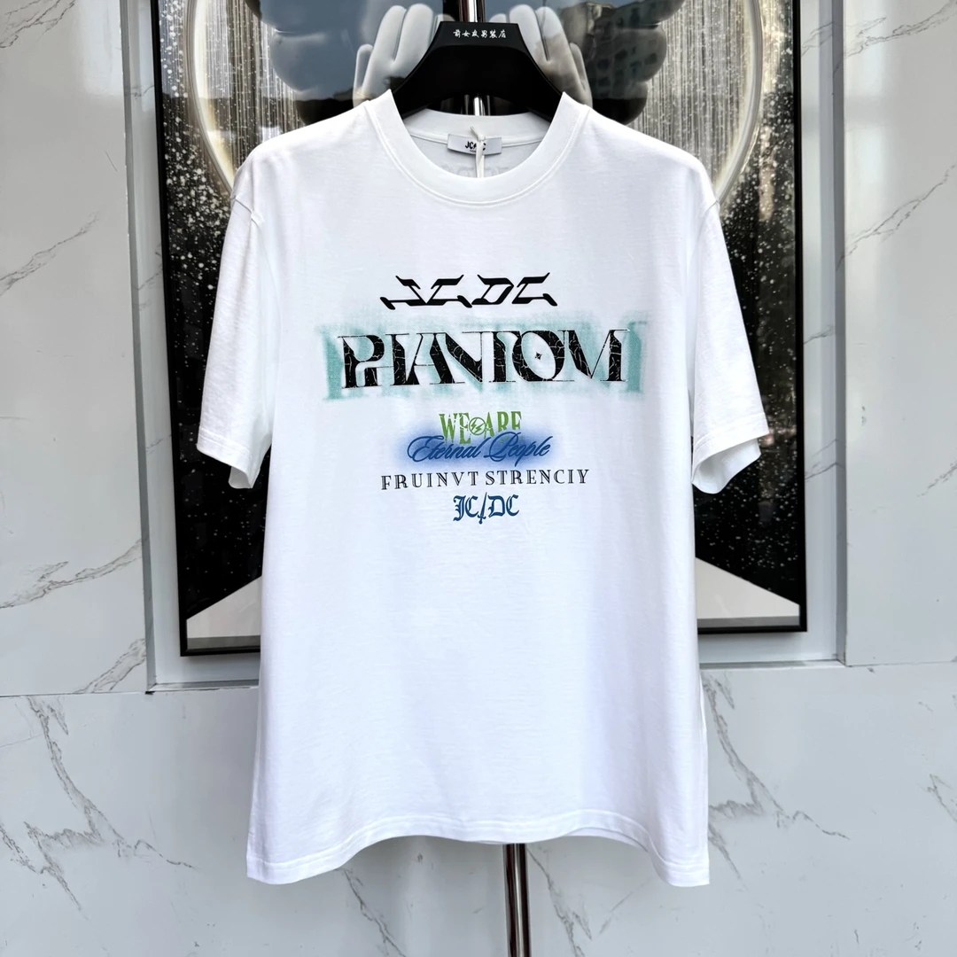 阔【JCDC短袖】新款夏季百搭潮流休闲时尚男士圆领轻奢T恤短袖2200