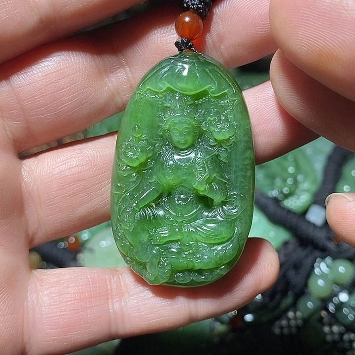 和田玉未镶嵌吊坠(不含链)