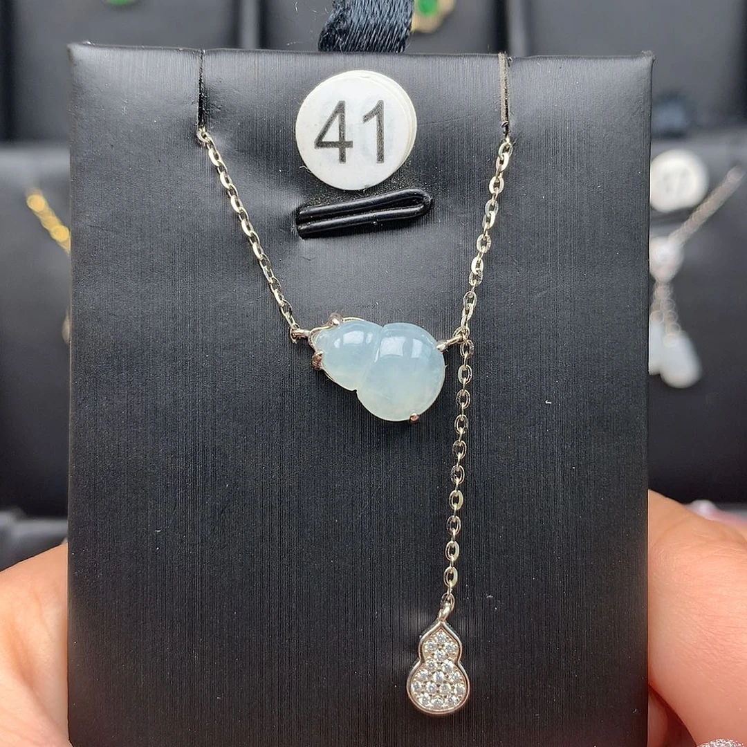 翡翠银S925镶嵌颈饰项链925