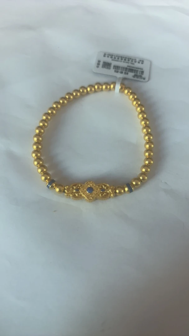 足金彩色古法手链