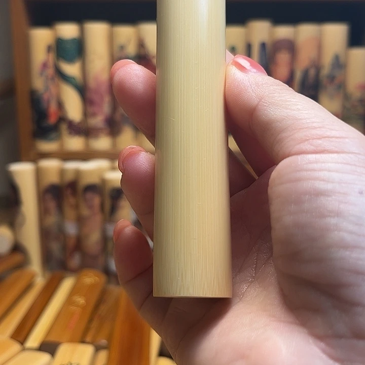 S****e实心玉竹手把件