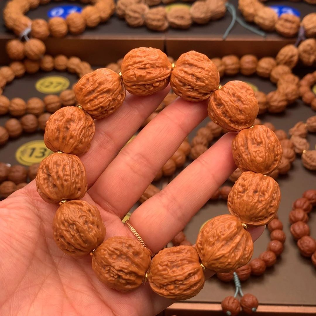 文玩核桃手串21尺寸金蟾