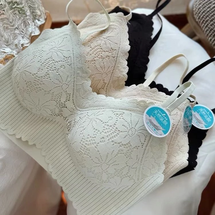 新品蕾丝乳胶固定杯聚拢无痕吊带美背裹胸女森色系6168衣架款