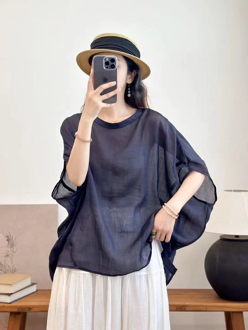 女款春夏季粉色减龄棉麻衬衫时尚洋气宽松透气遮肚上衣