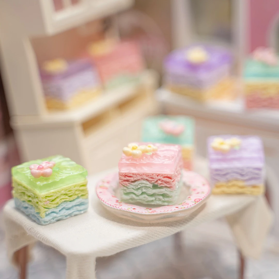 【妮梦梦定制】 水波纹蛋糕 NMM定制混色食玩 亮面混色DIY树脂配件