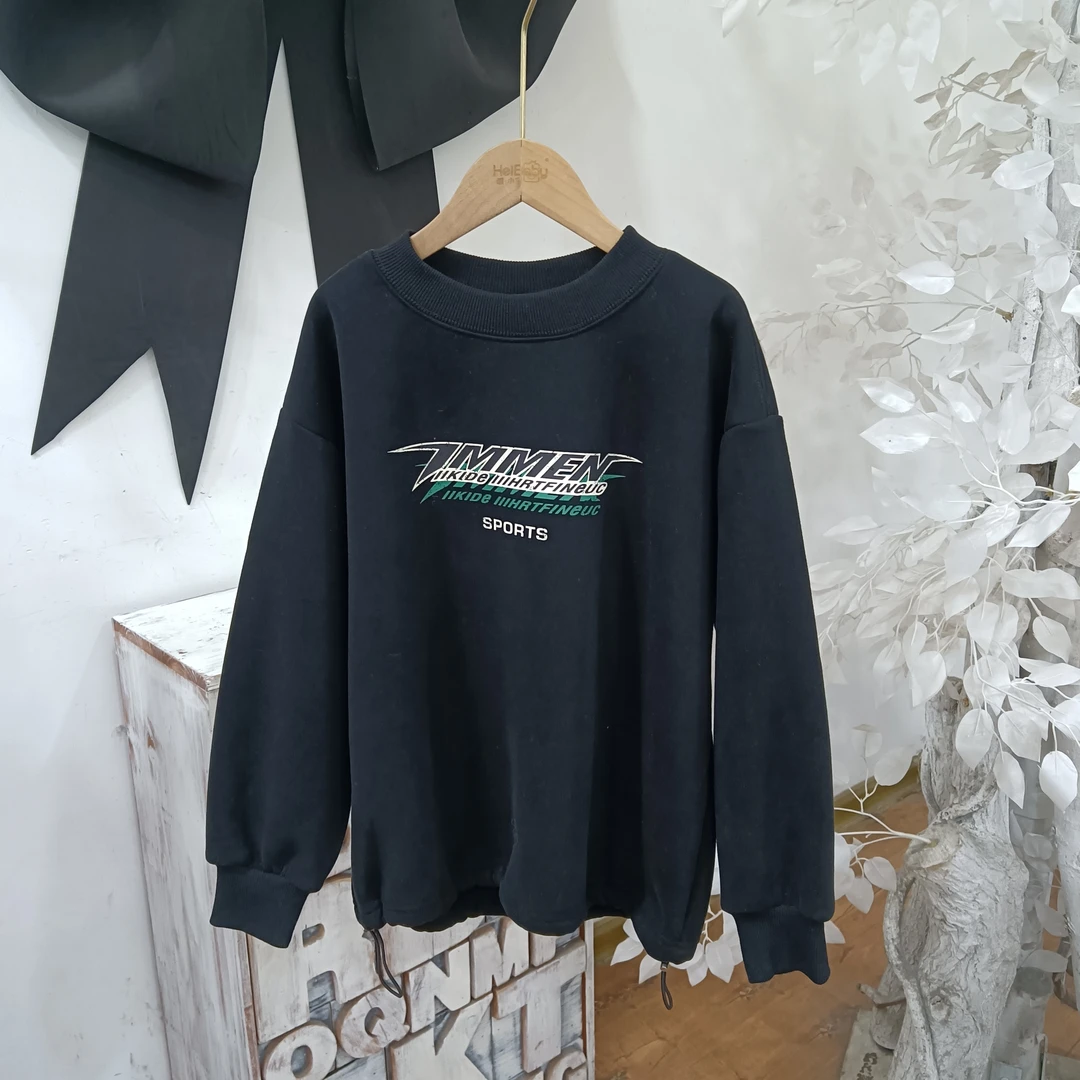 P672黑色加厚青少年卫衣