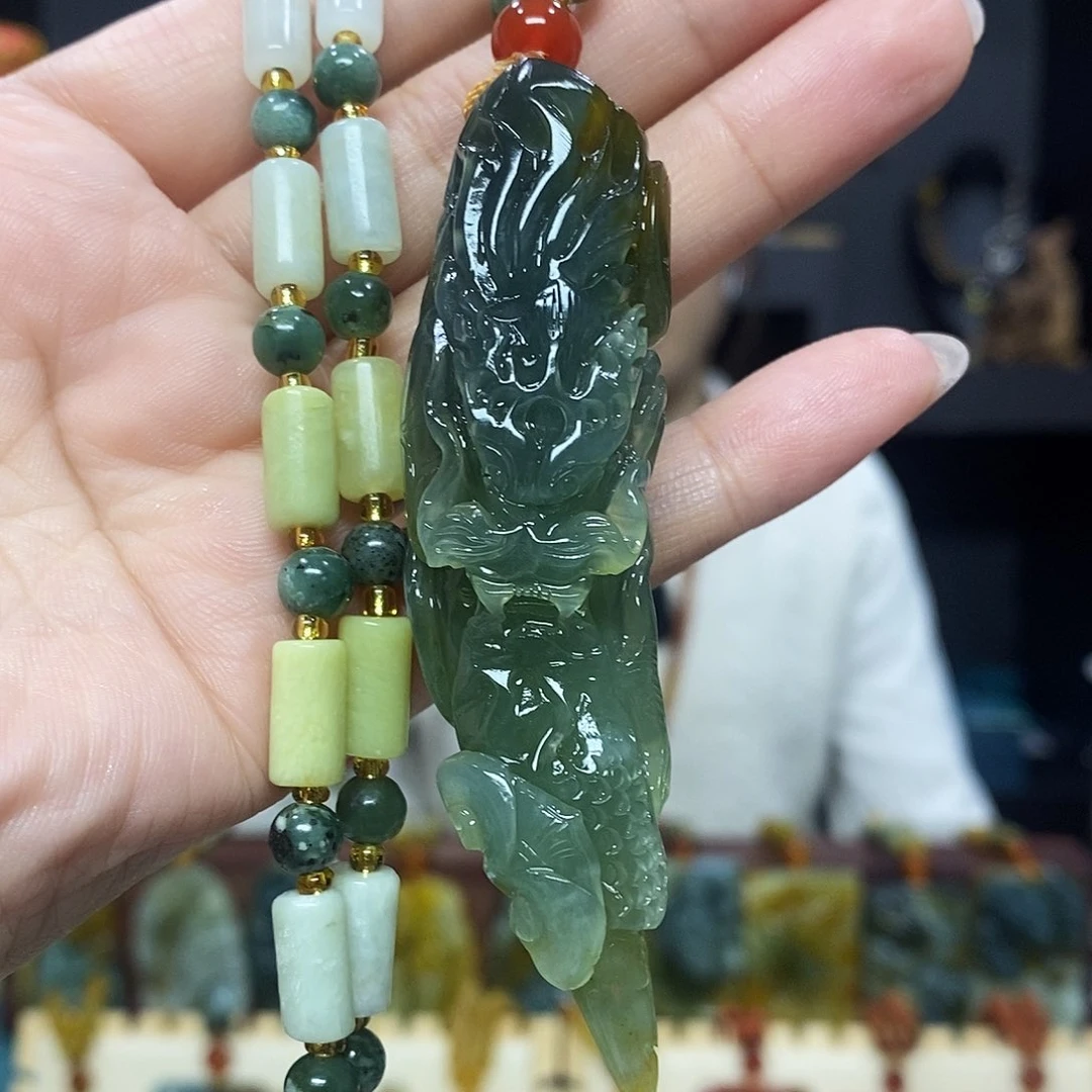 未镶嵌岫玉挂件挂件吊坠项链