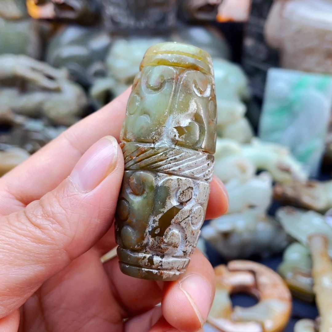 白玉菩提吊坠摆件