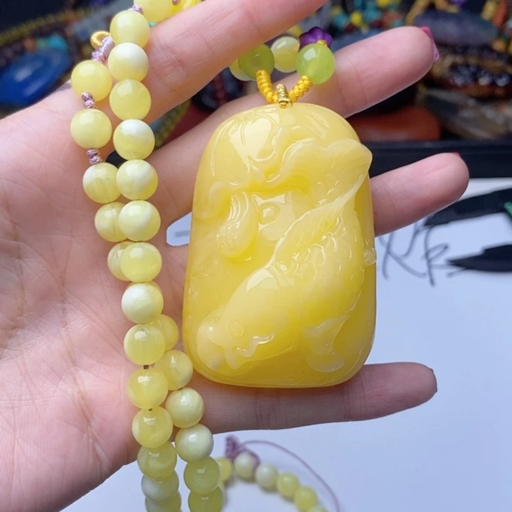 蜜蜡颈饰未镶嵌108套装