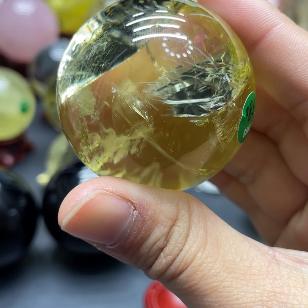 水晶MM黄水晶球L2893未镶嵌