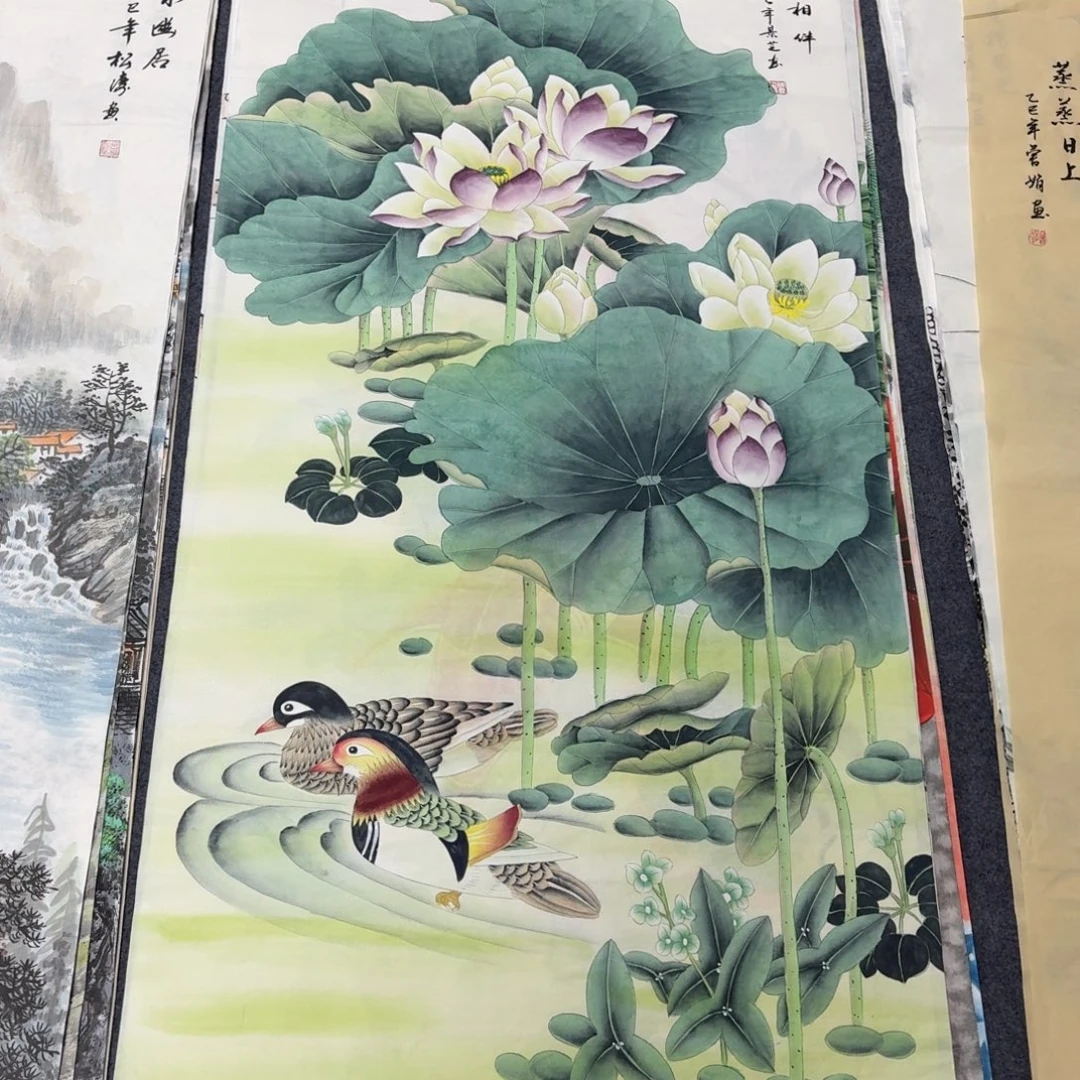 国画140×70工笔手绘画画画