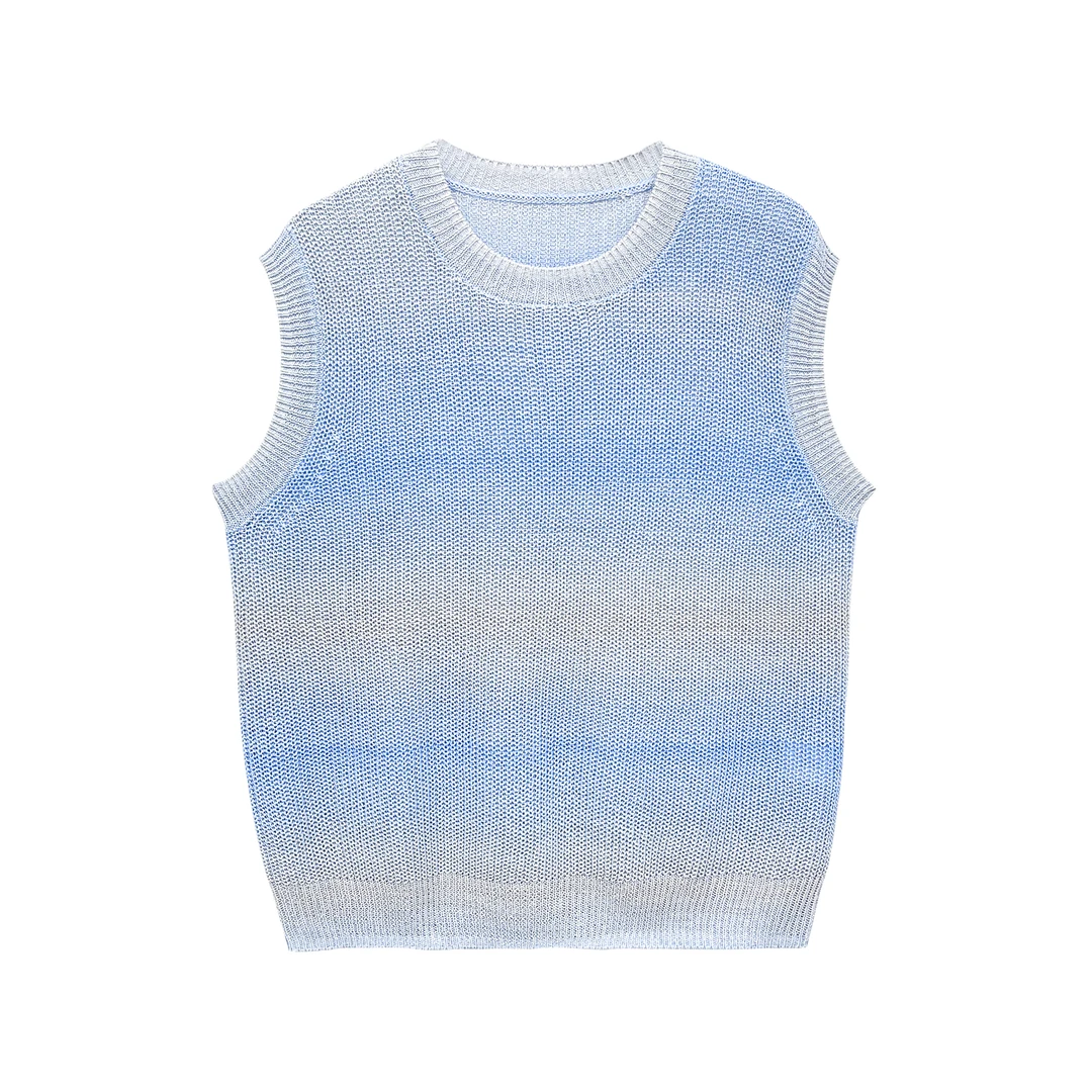 【亚楠本楠】渐彩衫◆进口和纸精梳棉彩色洋气渐变设计针织衫7756