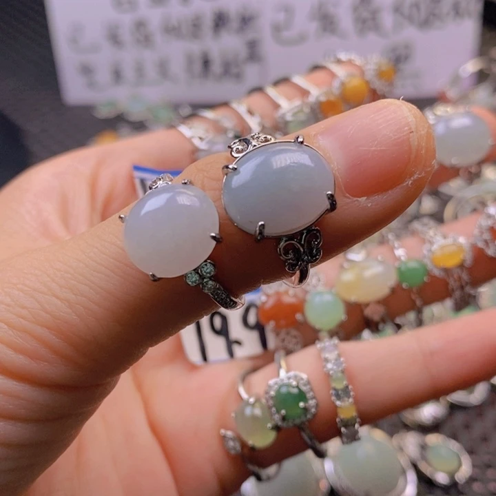 ****屋翡翠戒指未镶嵌缅甸天然