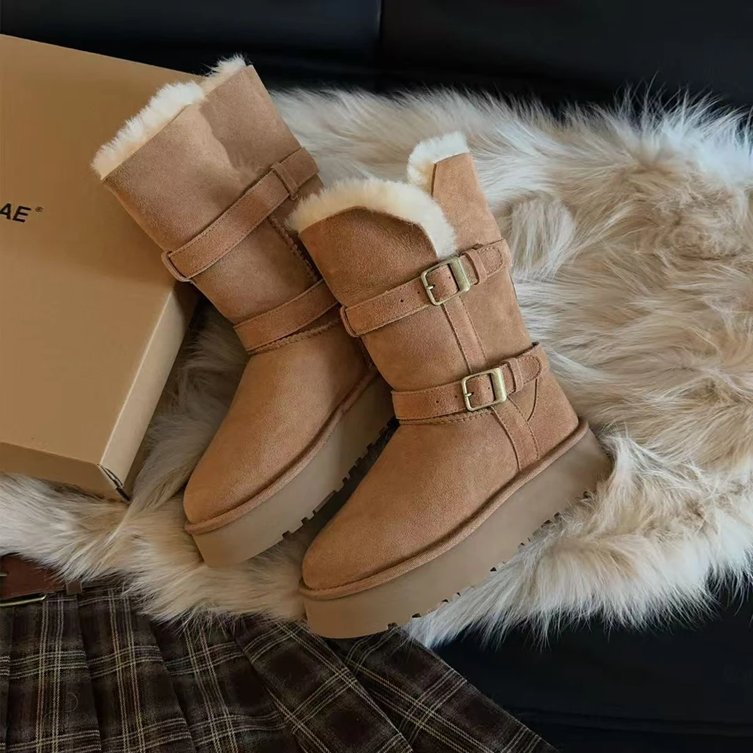 HKZN【高筒骑士】皮毛一体雪地靴