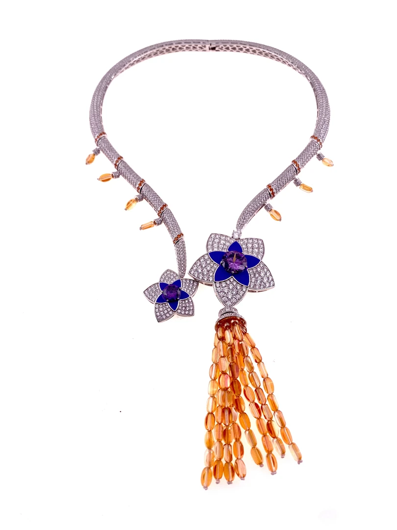 铜合金锆石项链 D087时尚气质埃及风项链