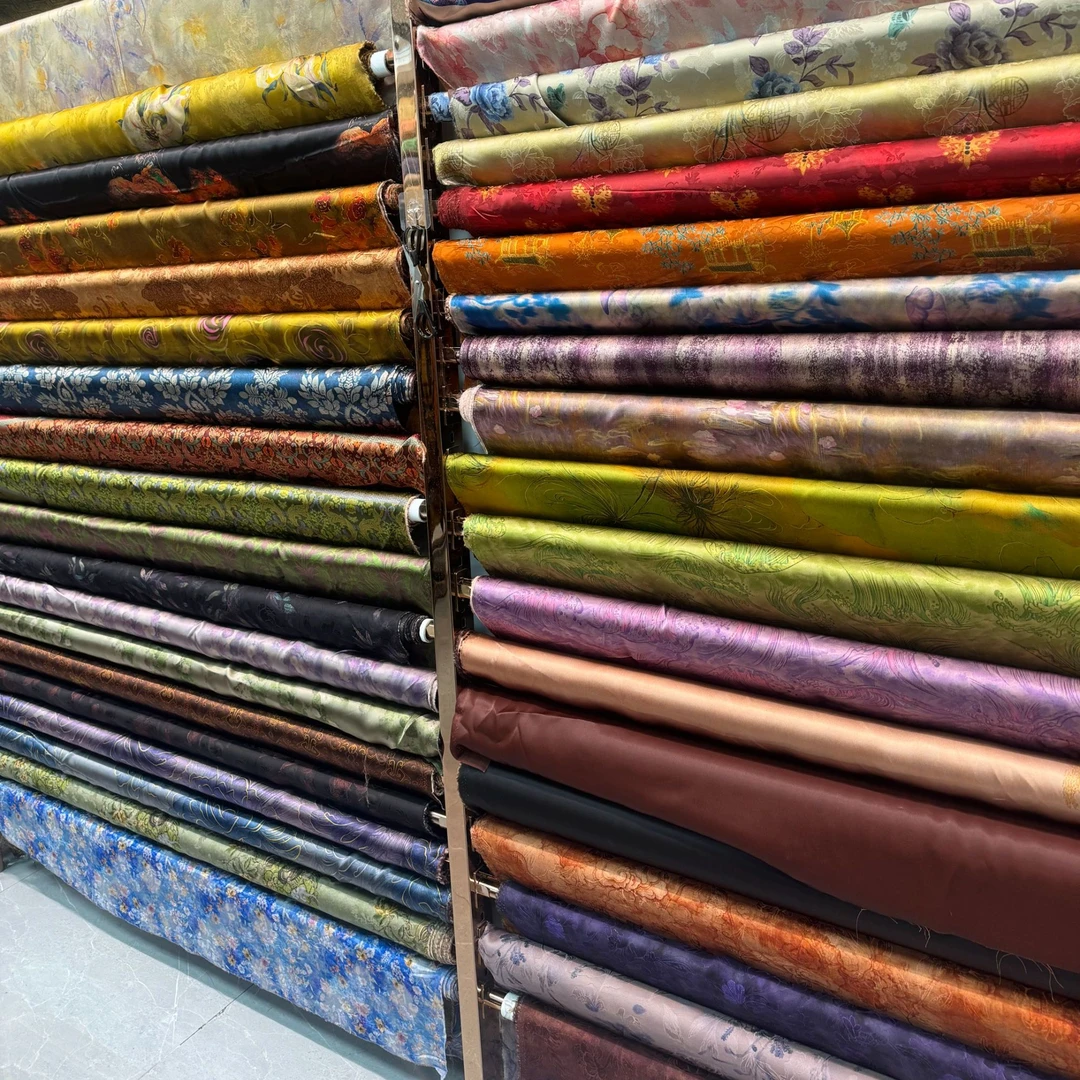 【工厂捡漏】香云纱红云纱宋锦布头面料