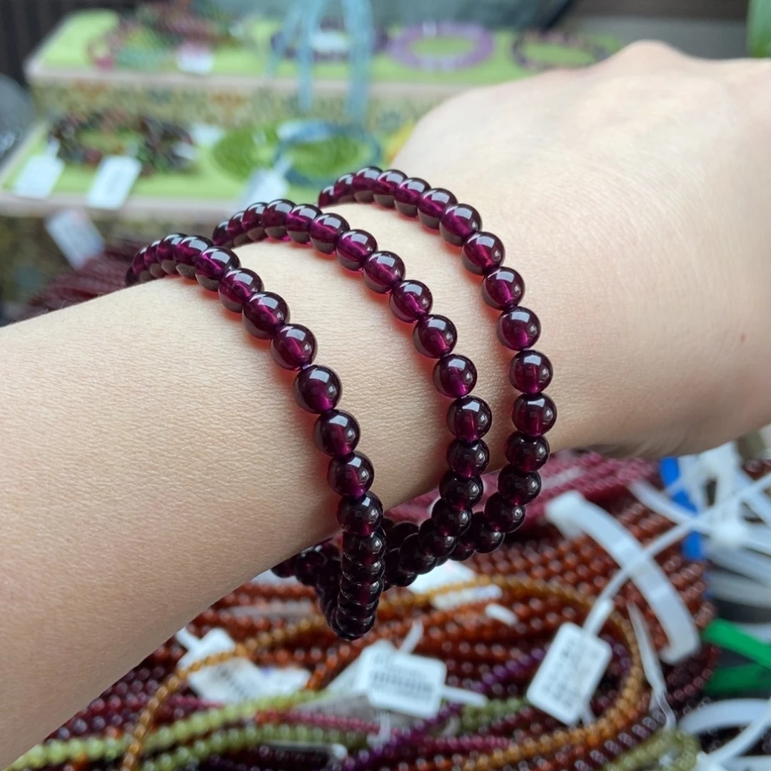 石榴石手串未镶嵌手串5.8