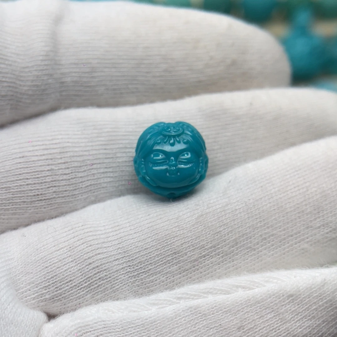 绿松石未镶嵌颈饰卡11.6-12-7.8