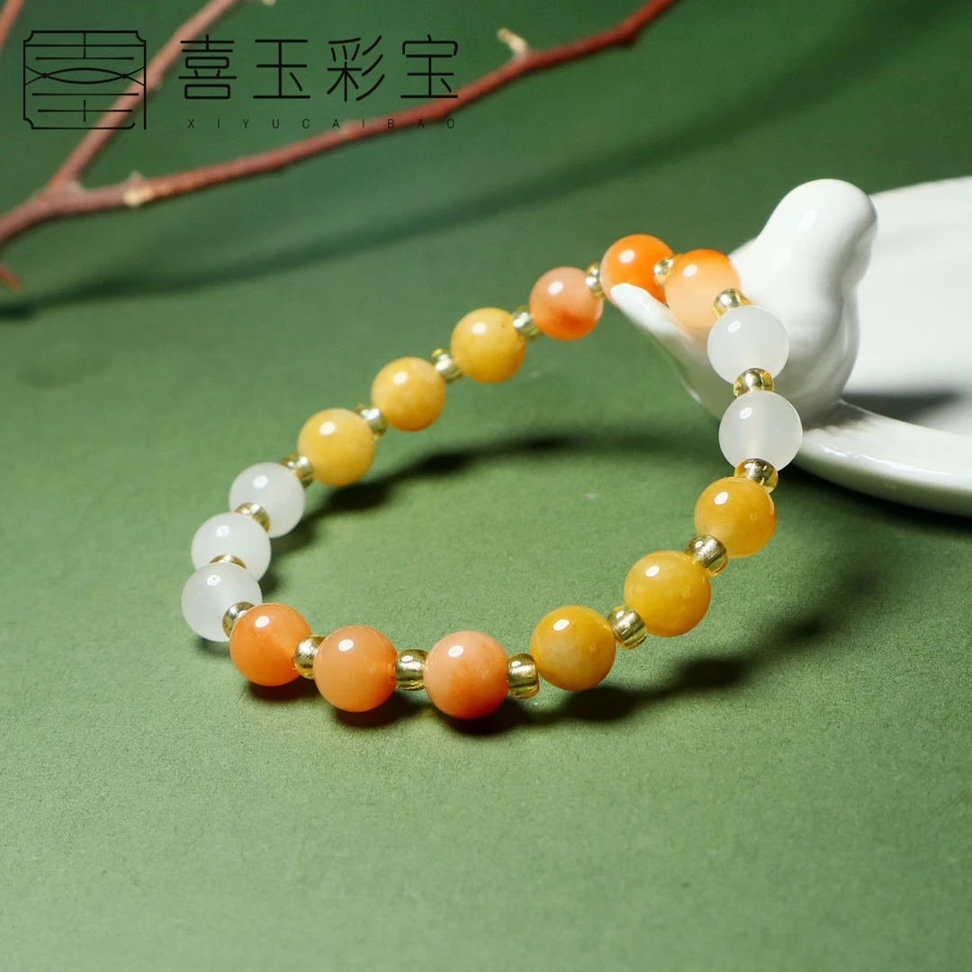 金丝玉单圈圆珠手串1448