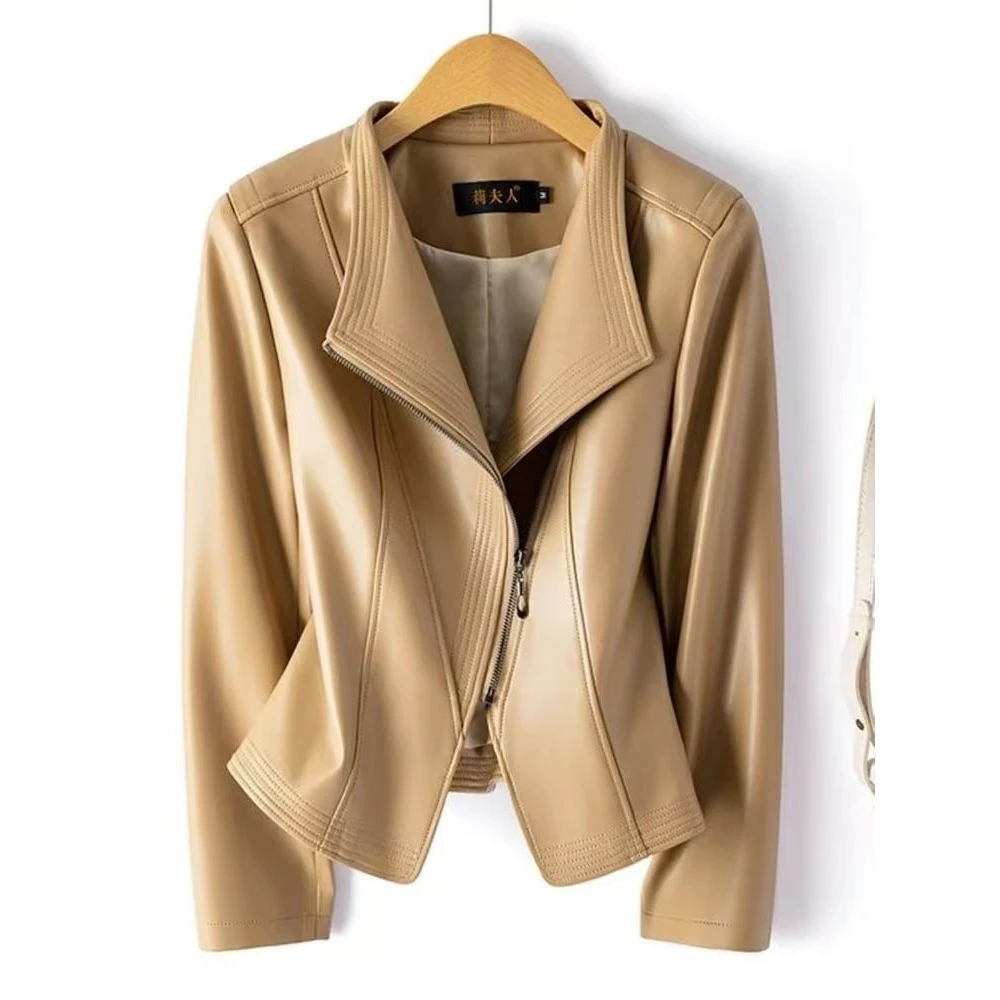 海宁真皮皮衣 短款女外套休闲款CZYL-216#