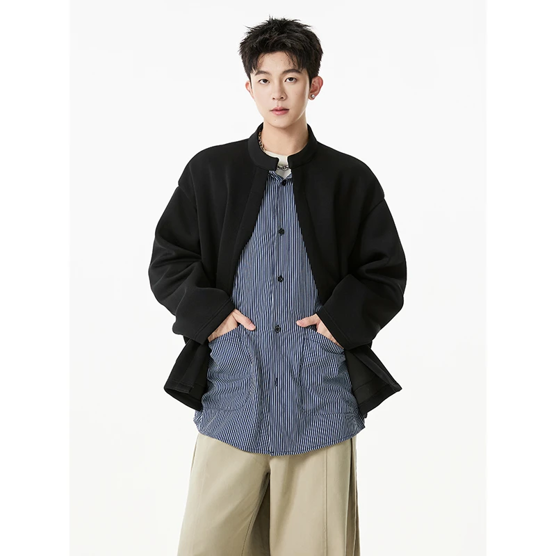 林社长2025秋季新款立领青春活力开衫长袖卫衣上衣潮流美式清凉感