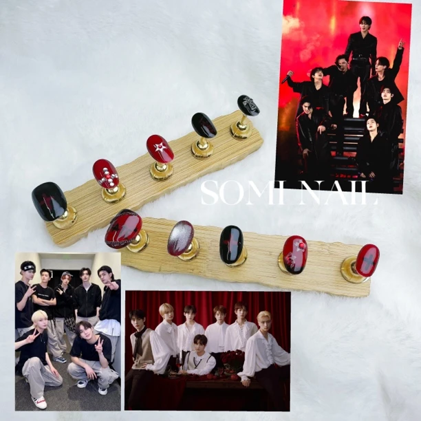 ENHYPEN 【FATE】属性穿戴甲定制原创手工吸血鬼红色穿戴式ins