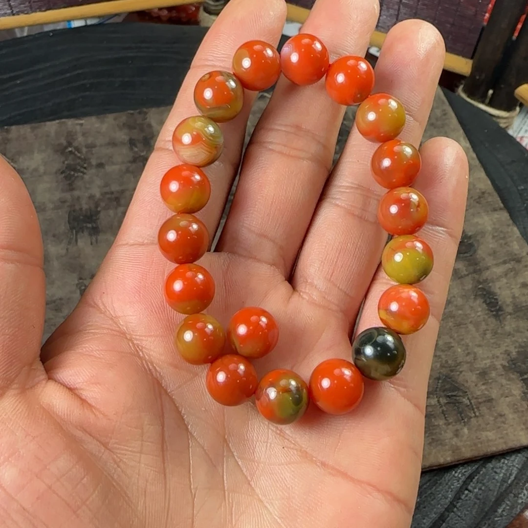 南红玛瑙10mm包浆未镶嵌向**至