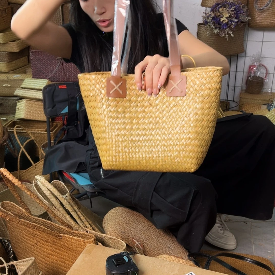 编织带草编包/草编收纳盒微瑕疵