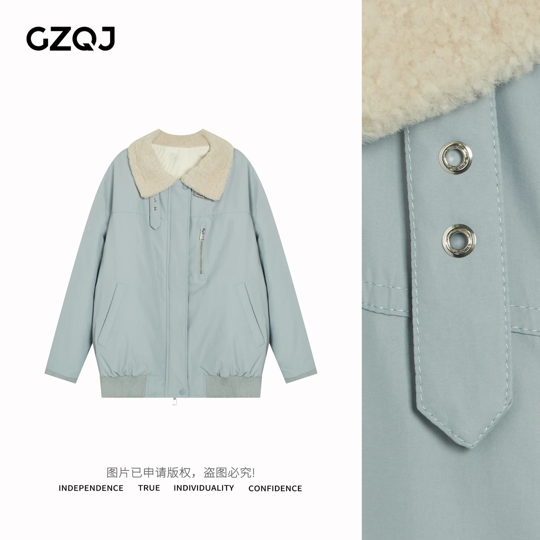 老琴私服【芬兰雪夜】90白鸭绒大翻领保暖时尚羽绒服外套女99120