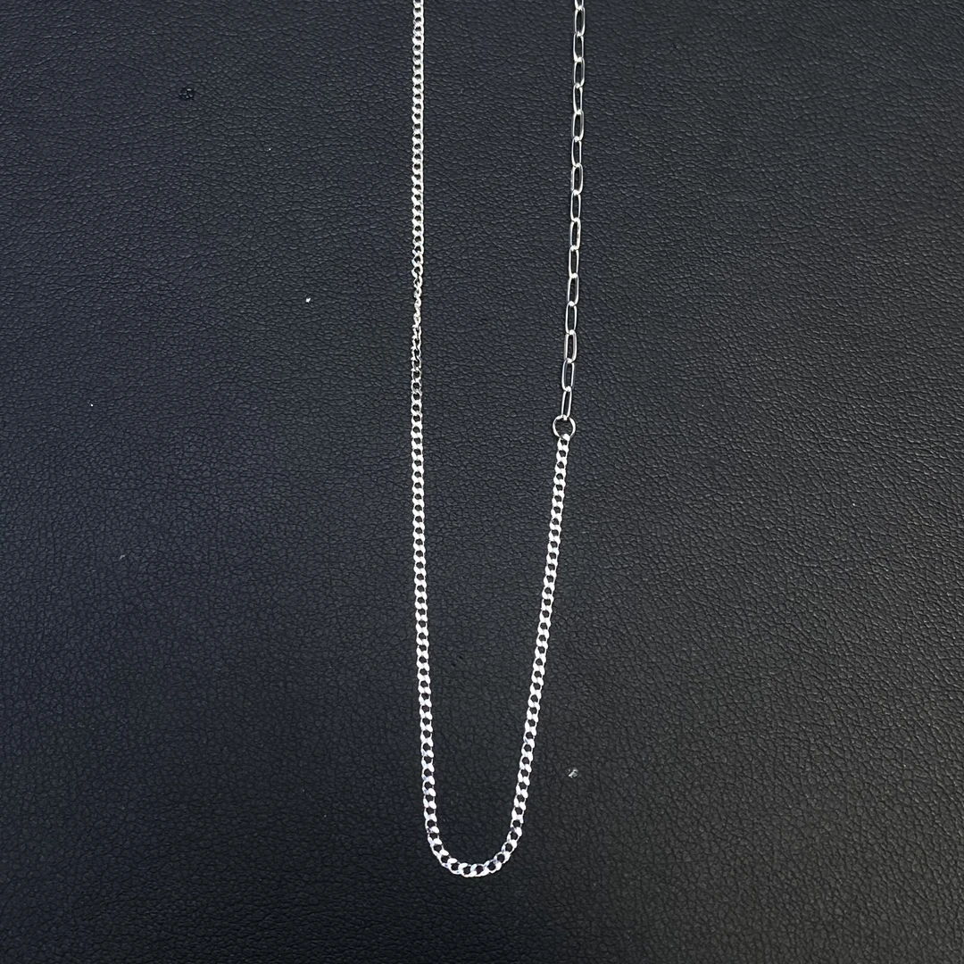 坠链均925银 AB侧身项链 XL00712