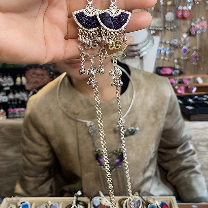 纯铜锆石合金耳环