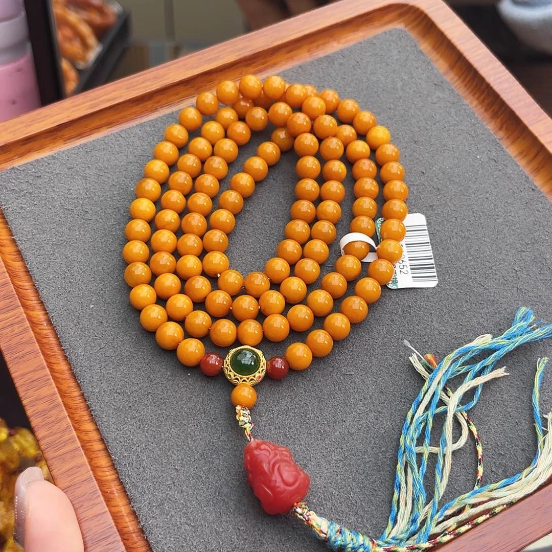 琥珀手链未镶嵌7m108老蜡