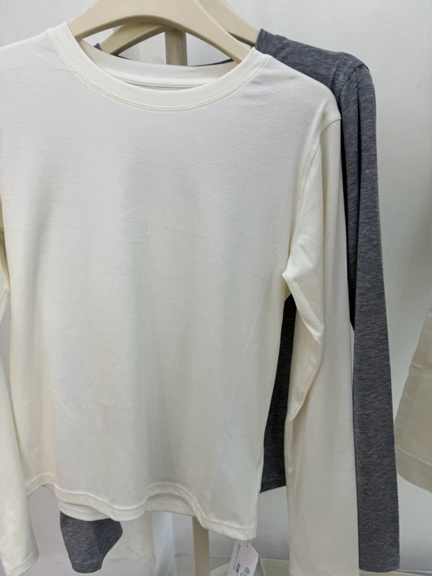 8820207#春季新款天丝薄款休闲百搭打底T恤