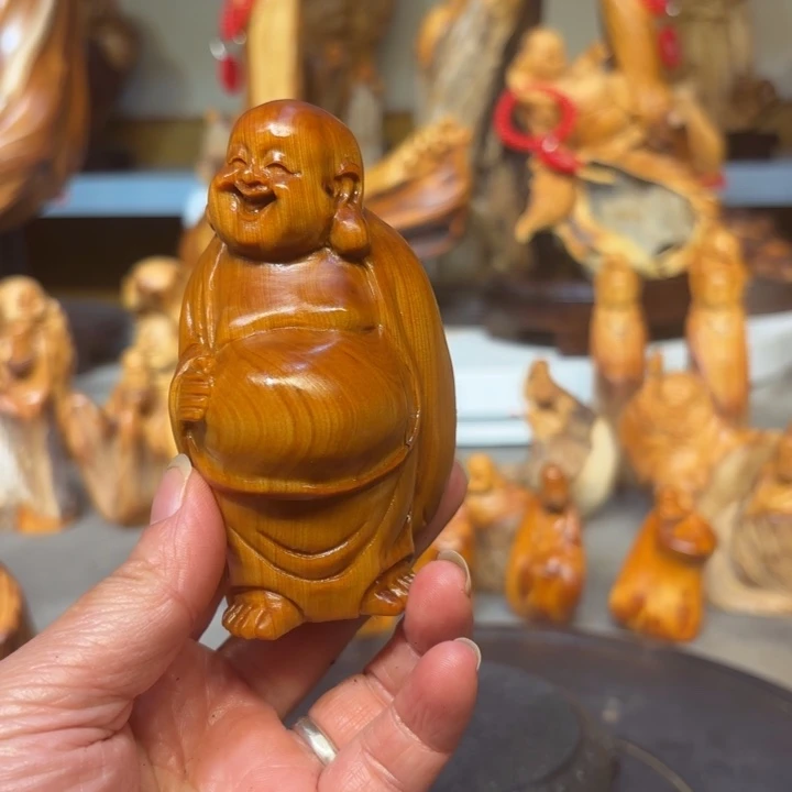 柏木太行崖柏弥勒佛