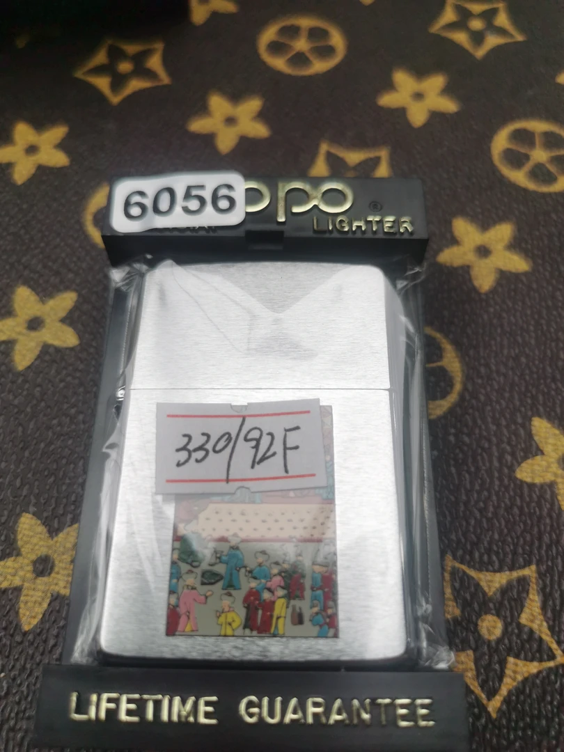 Zippo打火机回血92F拉丝带题材-6056