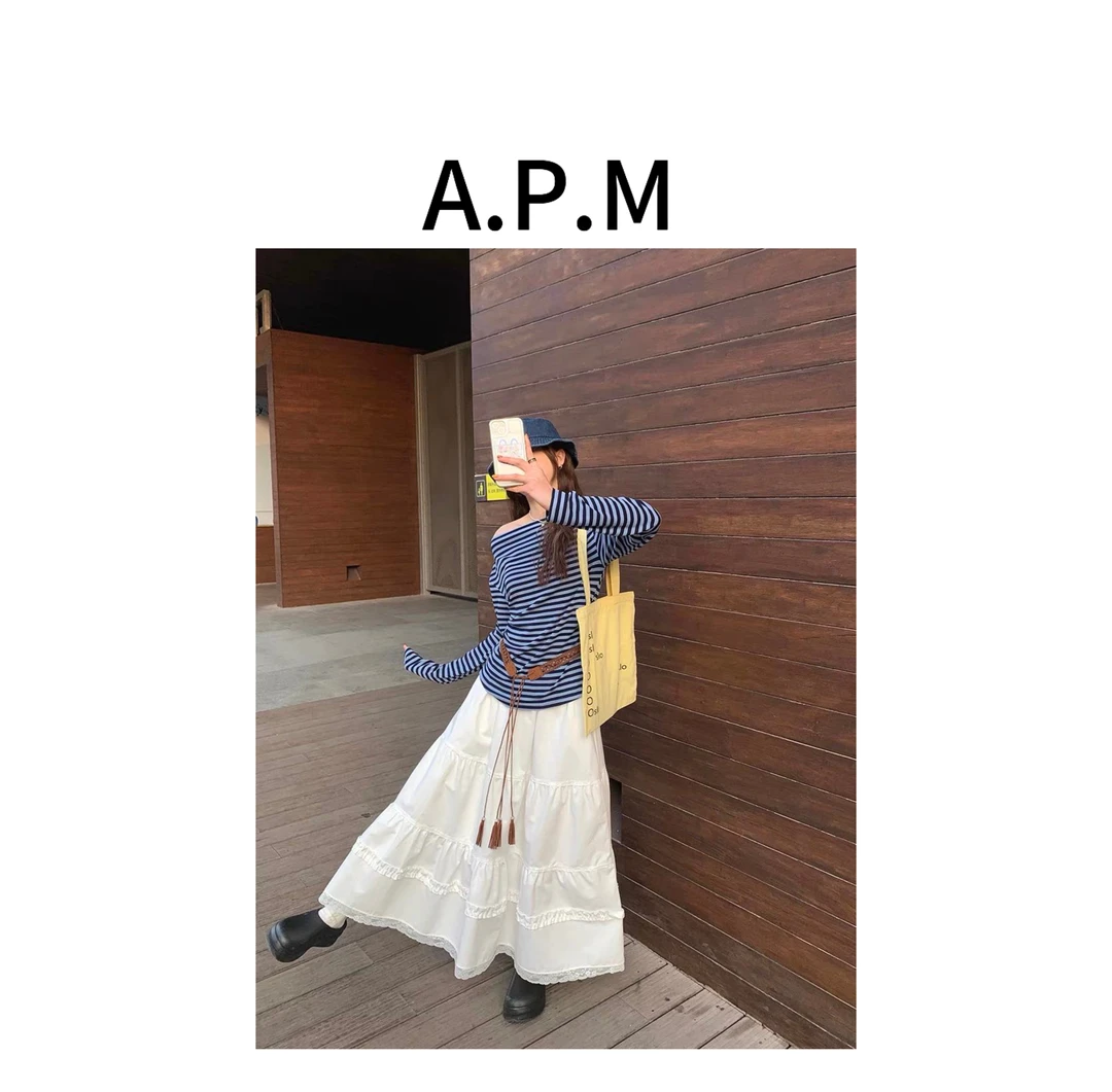 高美美-【唯美意境】韩版初春新款休闲时尚气质百搭半身裙-P