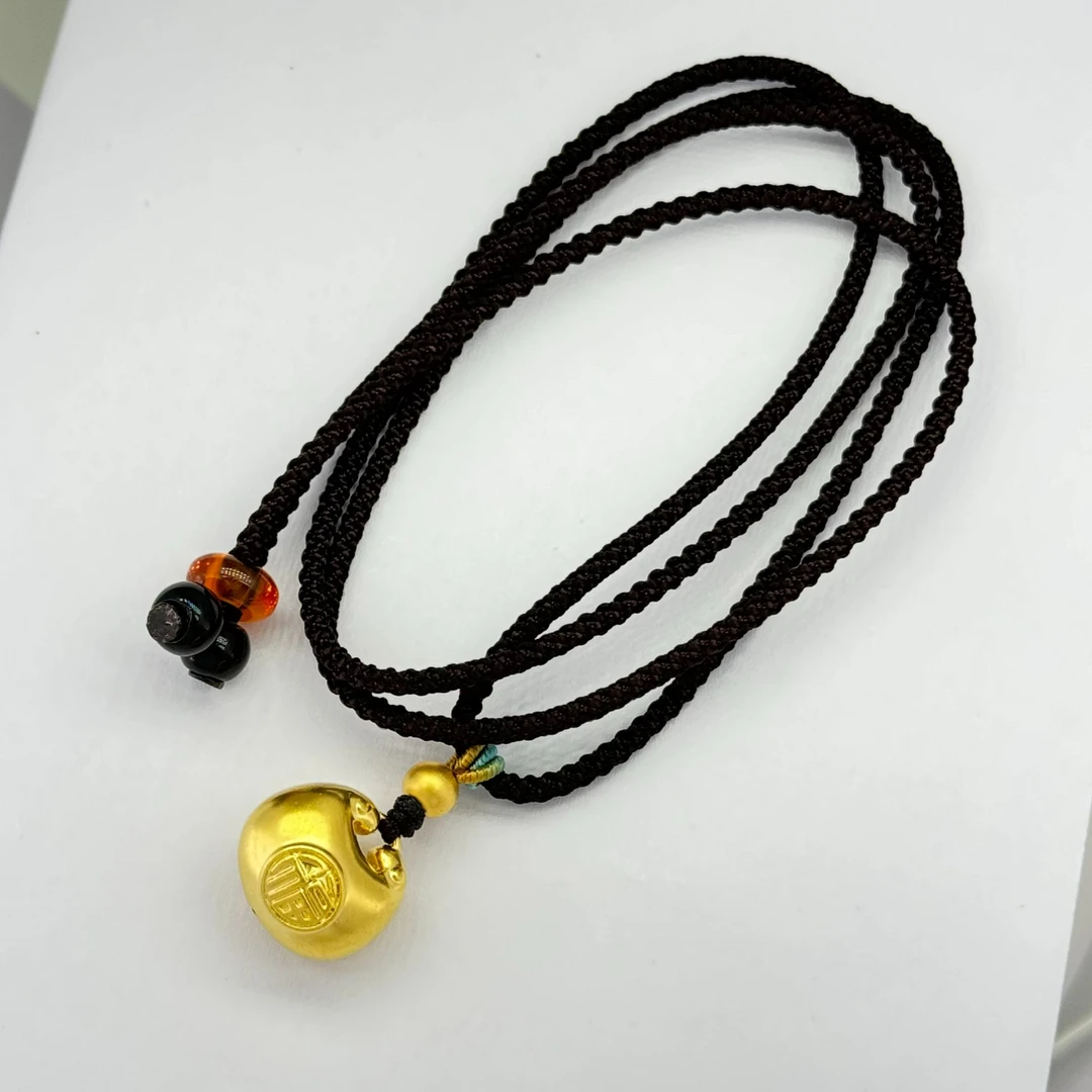【陈晨专享】足金999饰品 大胖福顶珠（编绳款） 1.79 PH 5058