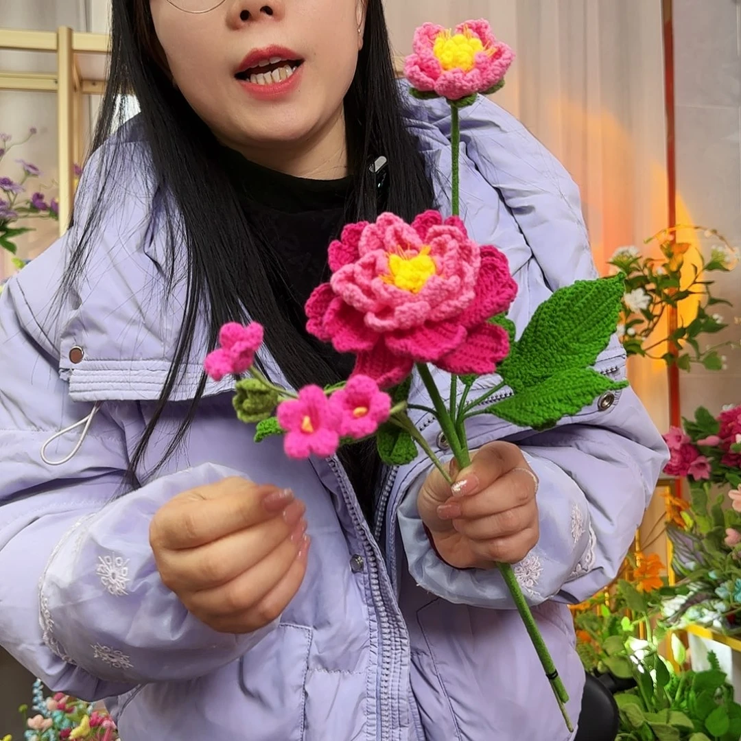 纯手工钩织钩织花束