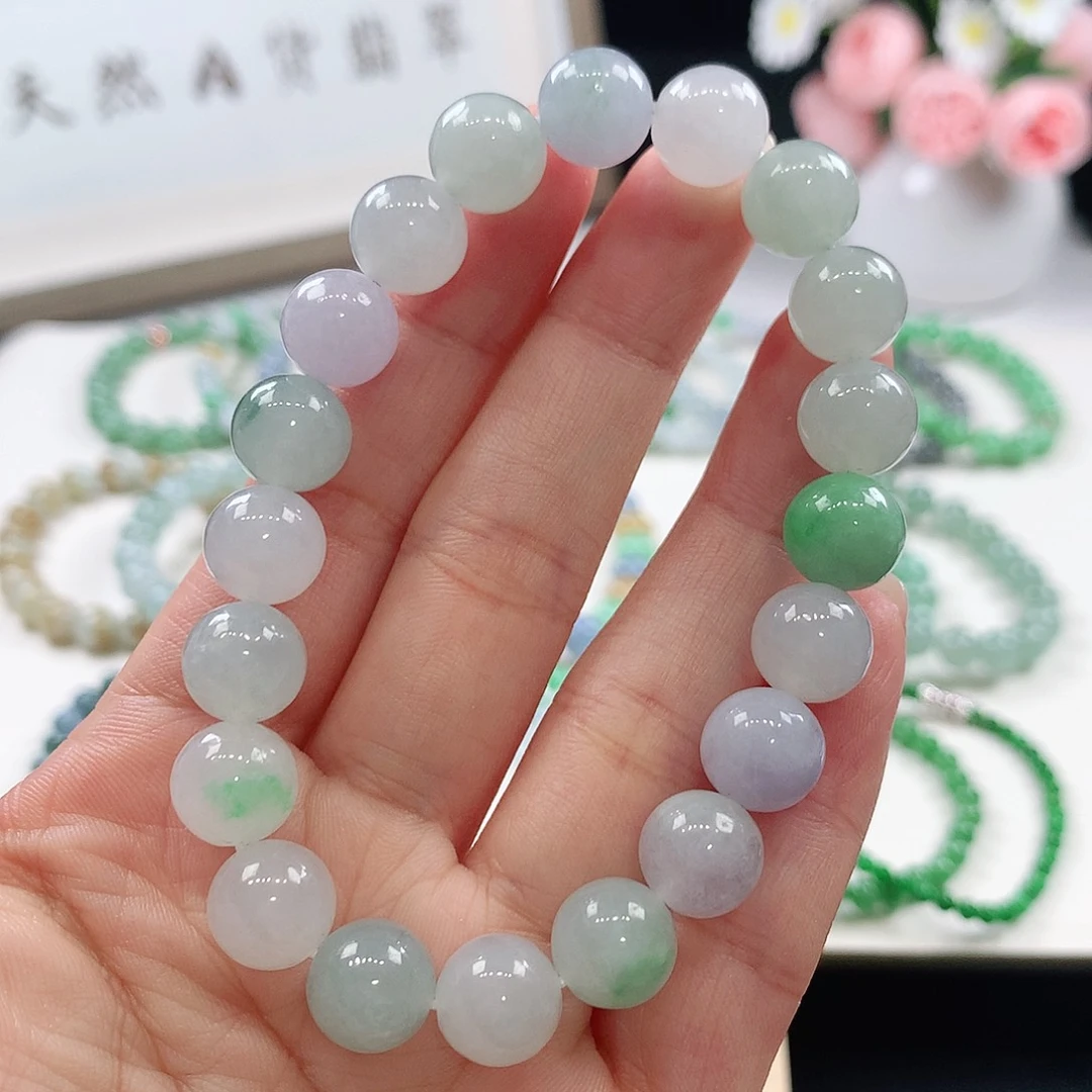 未镶嵌手链翡翠手链10mm