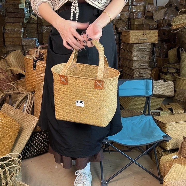 草编包/草编收纳盒带瑕疵