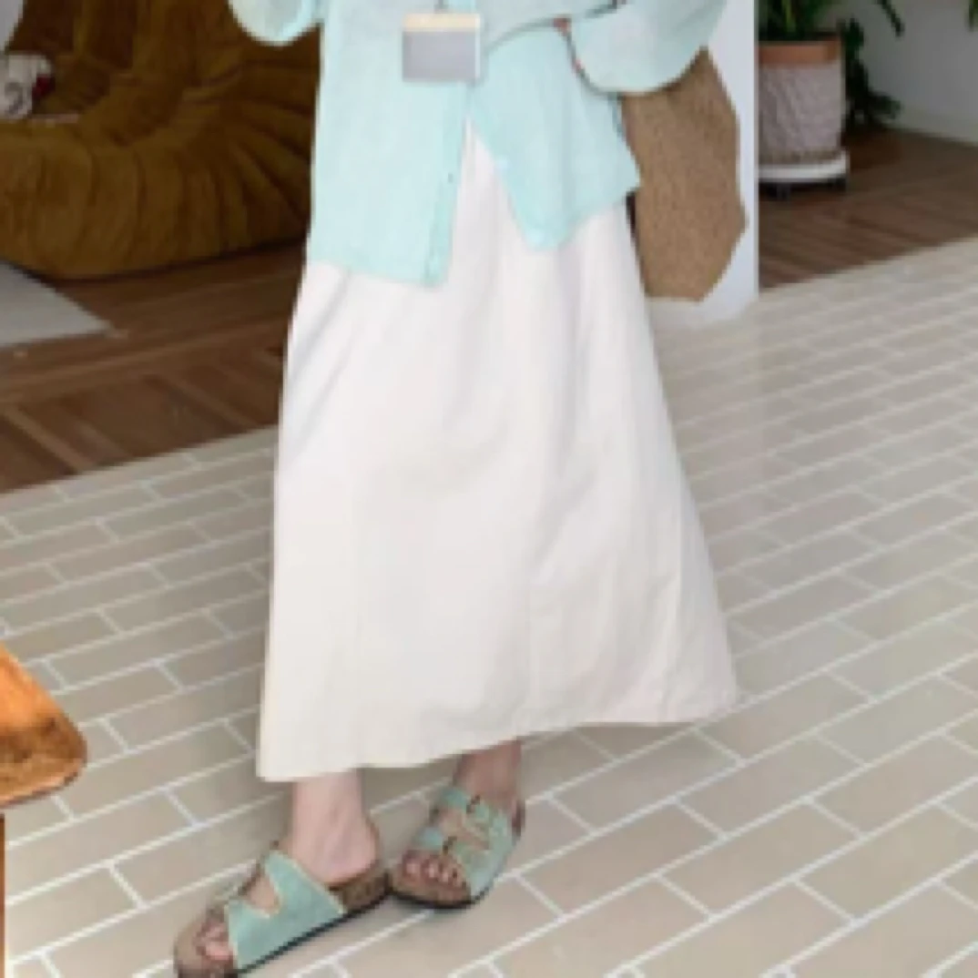 现货【鱼白专属】运补-6--夏日记--韩系显瘦百搭半身裙 0721