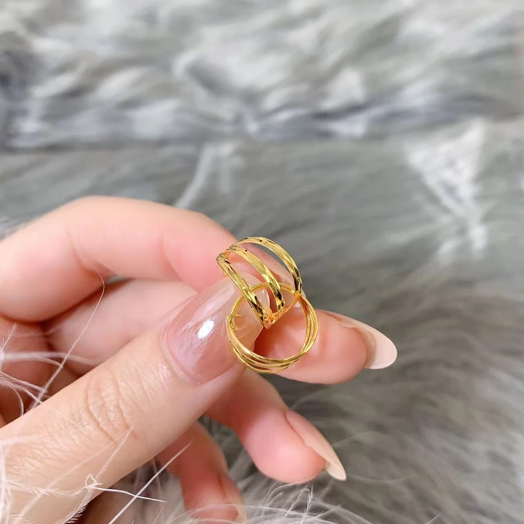 【伟新源】足金999 5G工艺  猫爪小耳圈1.61克