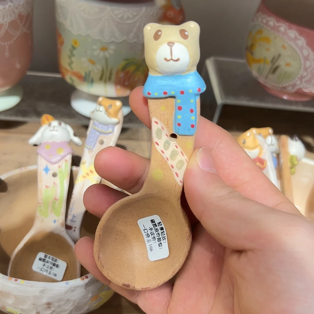 陶瓷小****g陶瓷勺子熊