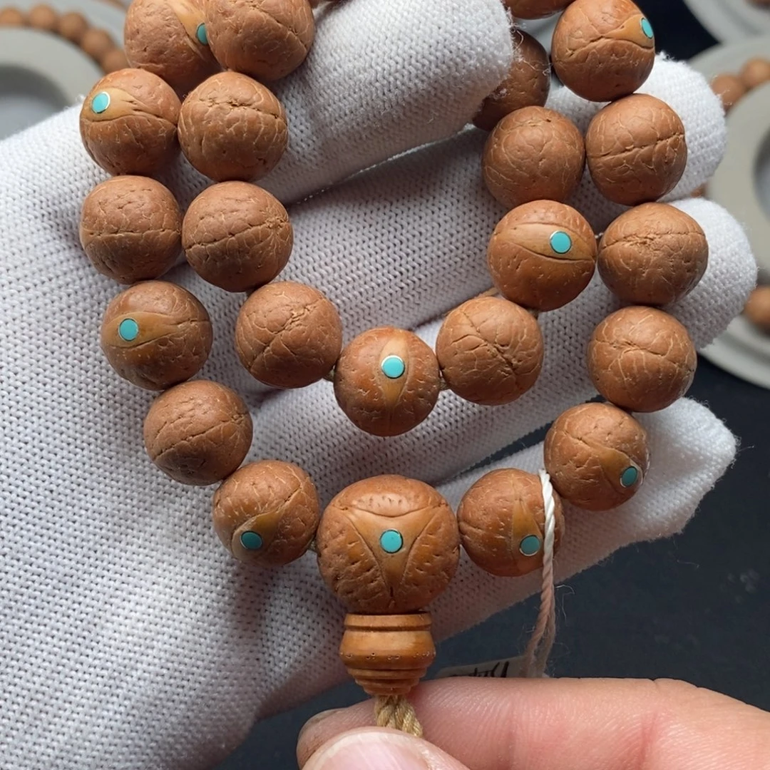 手串凤眼菩提精工蓝彩13mm27颗