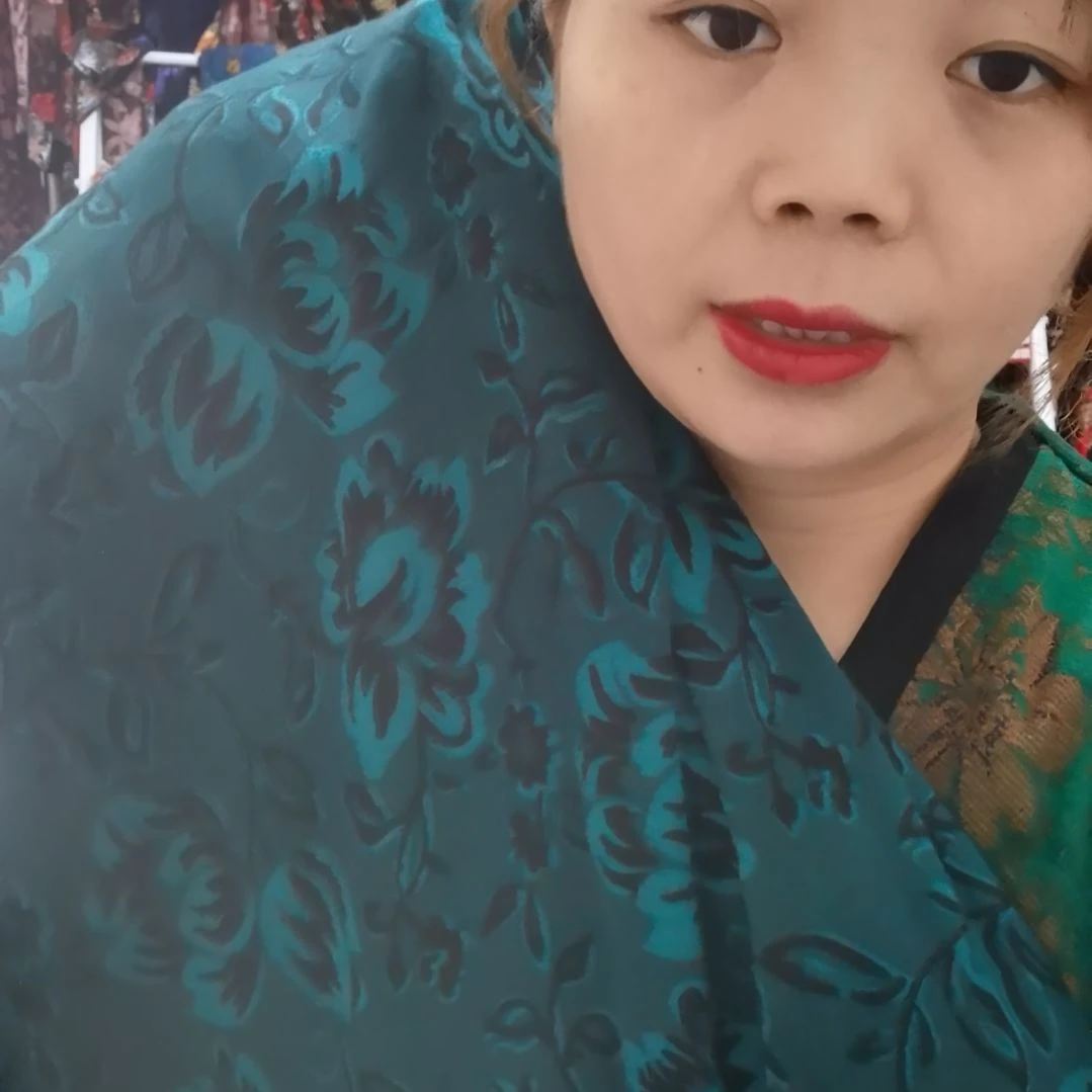 混纺两米蓝绿木棉花