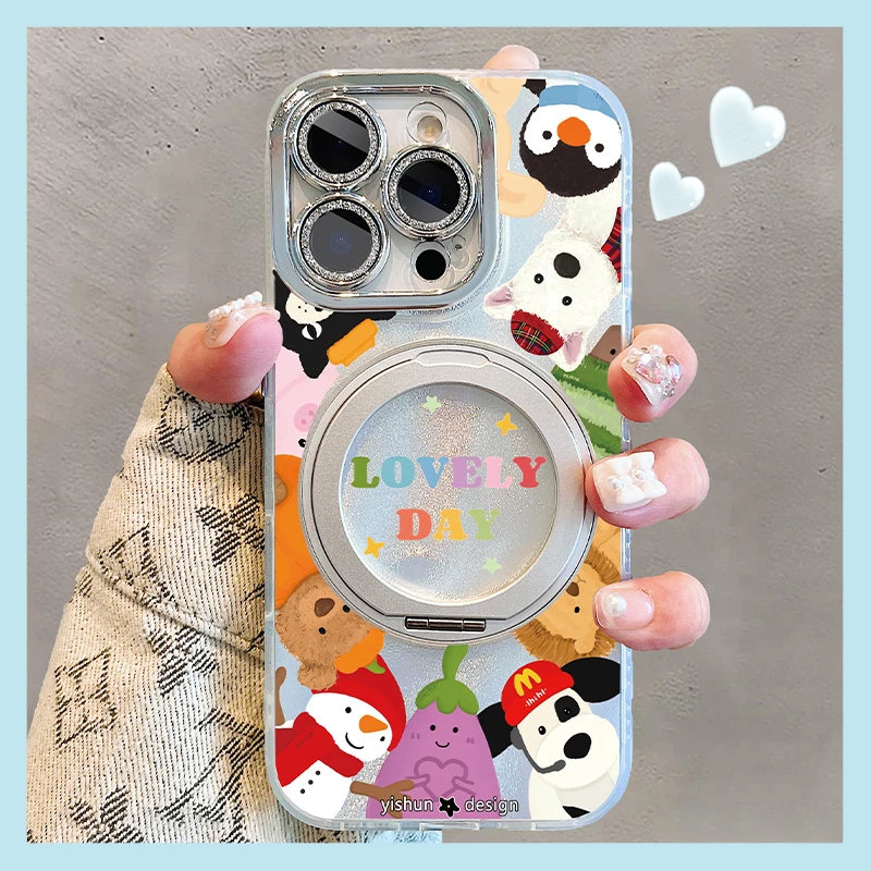 jellycat欢乐日常适用苹果16promax手机壳360度旋转支架iPhone15p