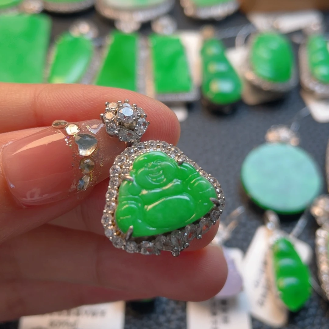 翡翠银S925镶嵌颈饰