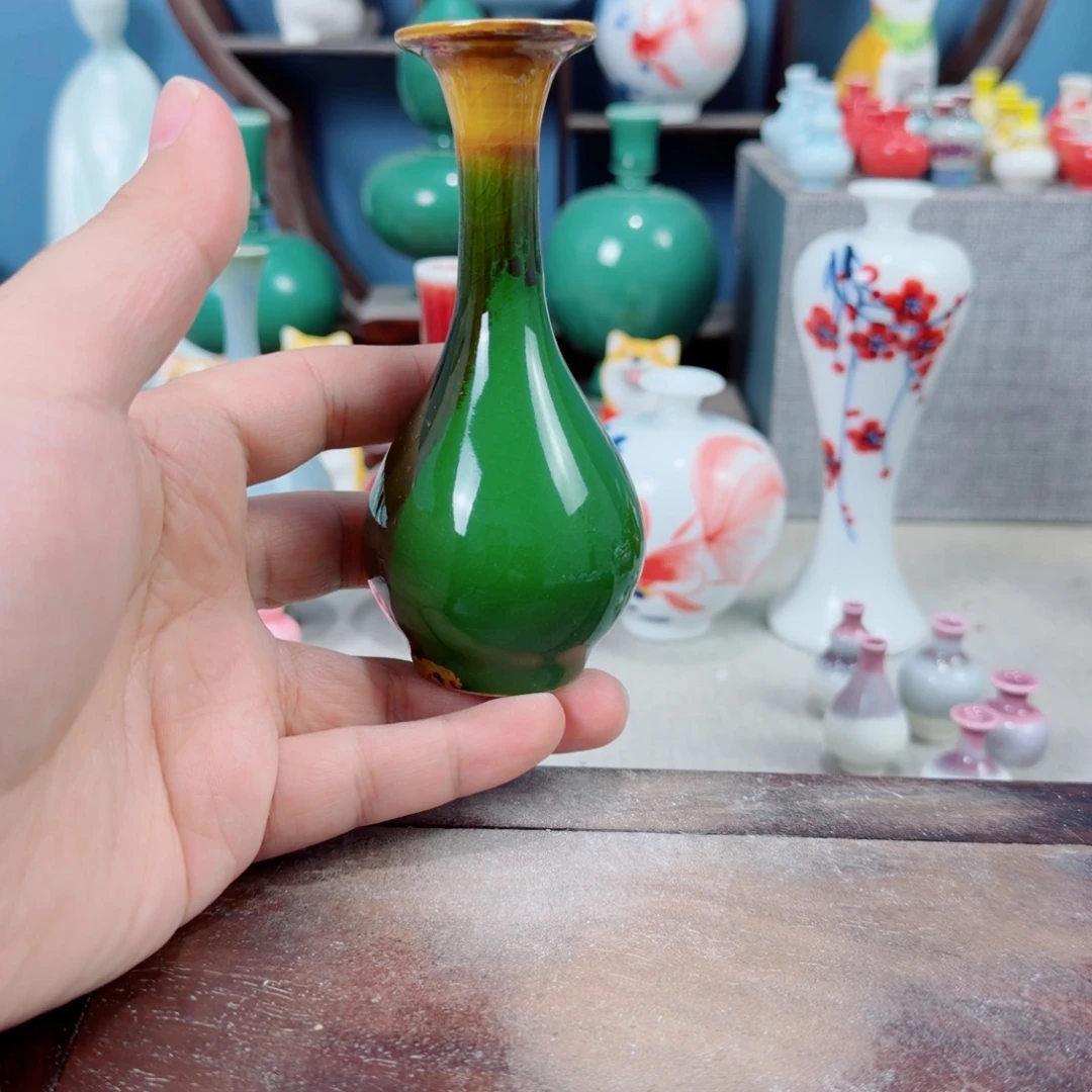 陶瓷手工小花器摆件