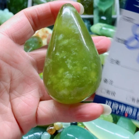 蛇纹石玉未镶嵌手把件